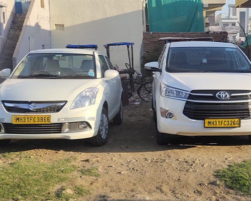 Two Taxi cars